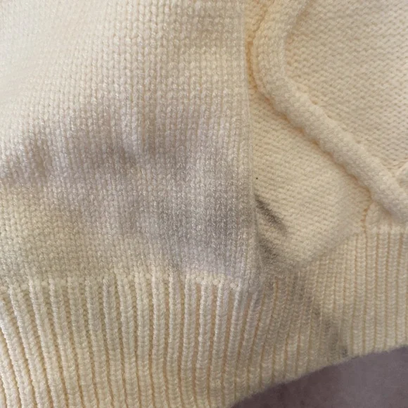 NWT Disney Minnie Mouse Cream Cable Knit Sweater Unisex Size XXL - Flawed - Picture 9 of 9